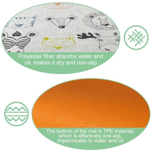 Alfombra de cocina lavable ideal para cuartos de lavado con diseño 6