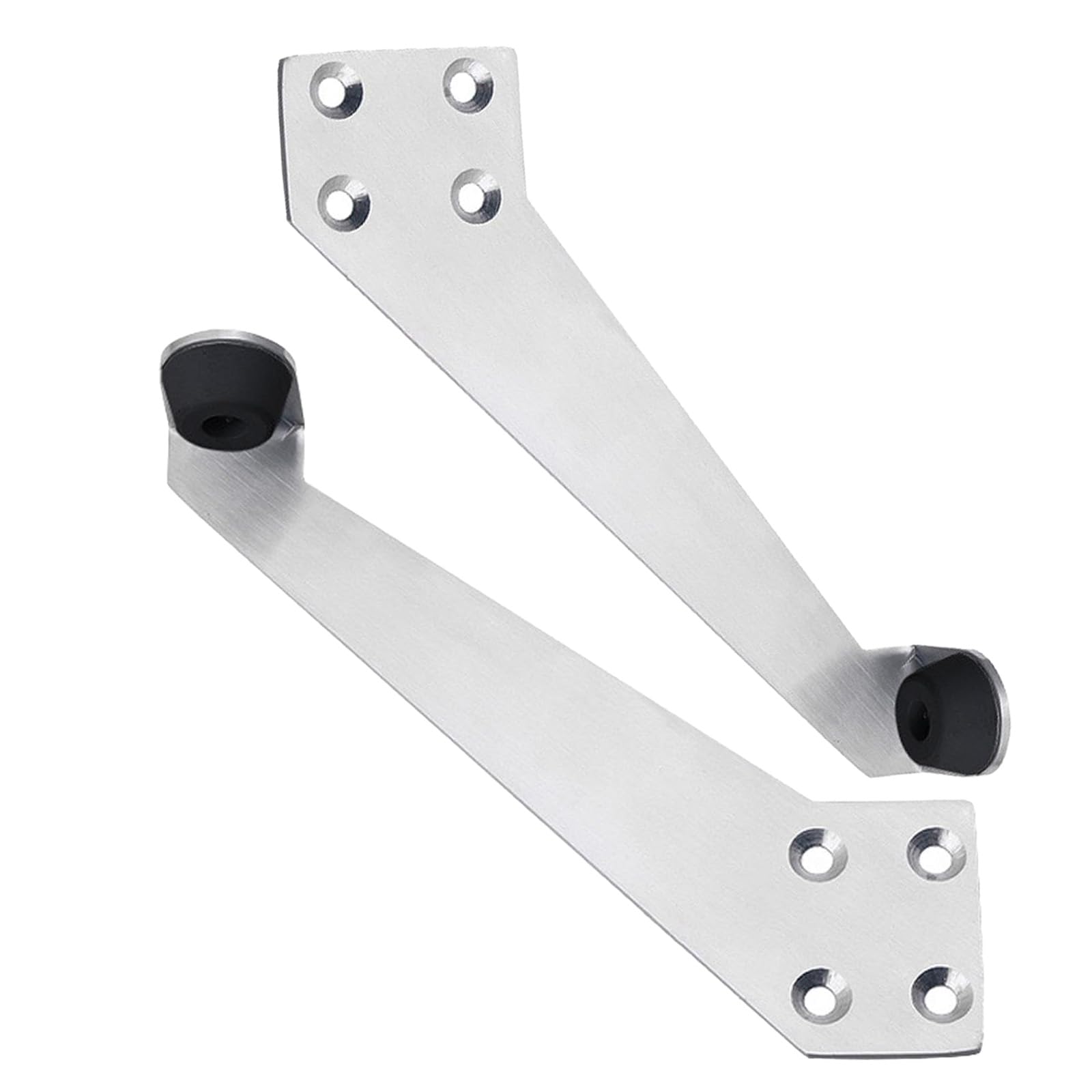 Icetop Over Head Door Stop, 90° Door Stops Stainless Steel Door Top Stopper Left Right Fit with Quiet Rubber Buffer for Wall Protection