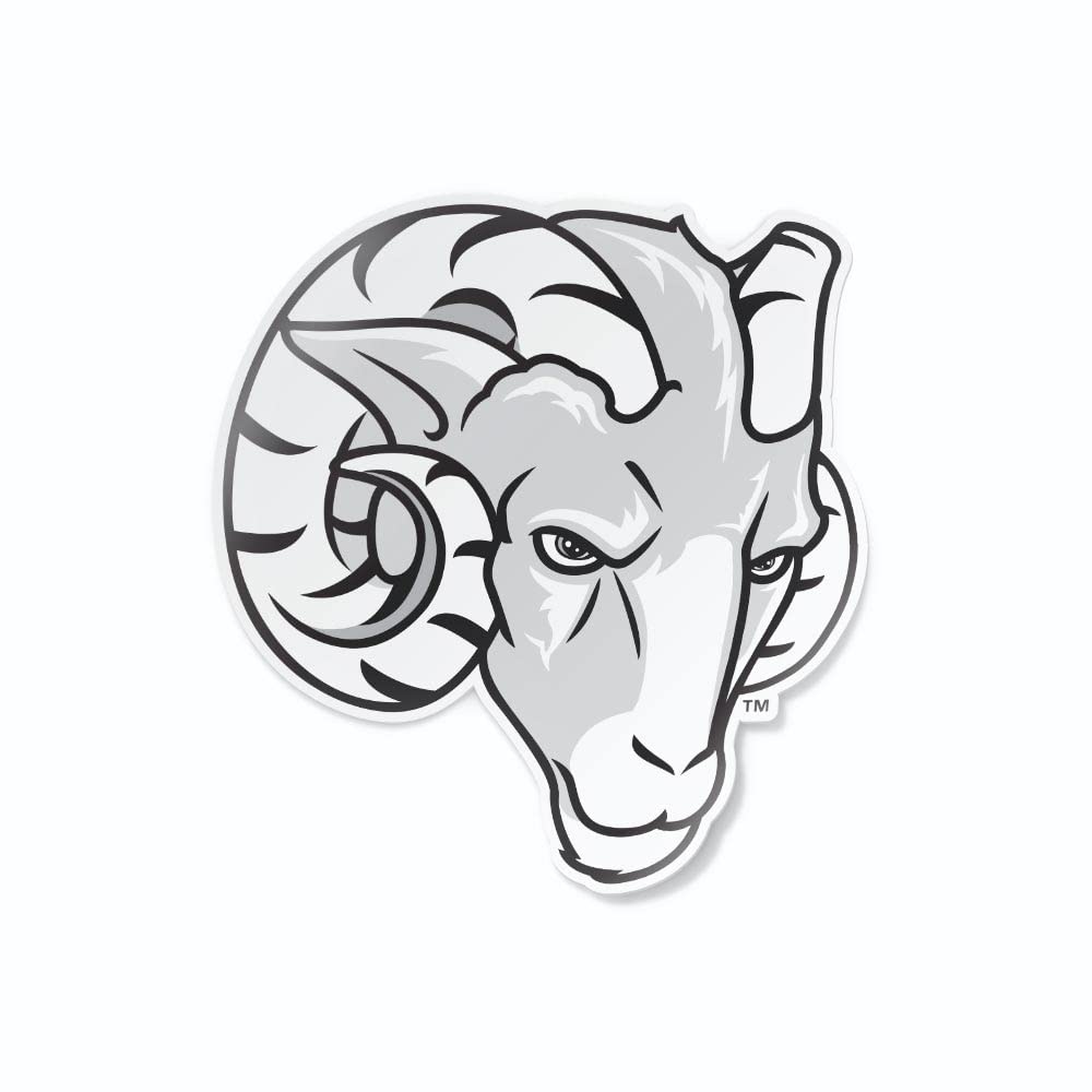 Fordham University Rams Head Grey and White Weatherproof Vinyl Sticker Car Decal from Nudge Printing
