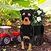 Rottweiler Dog Sadzarka czarna zwierzęcy w kształcie kreskówki kreatywna osobowość balkon ogród ogródek na zewnątrz taras na taras doniczkowy doniczka dekoracja domu