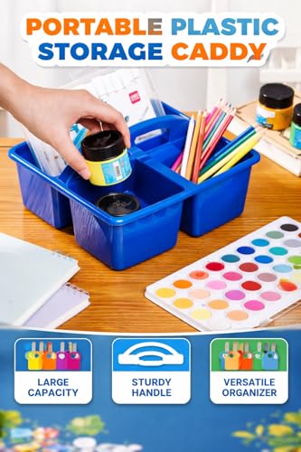 Boîtes de rangement empilables plastique écoles bureaux lot de 6 - 6