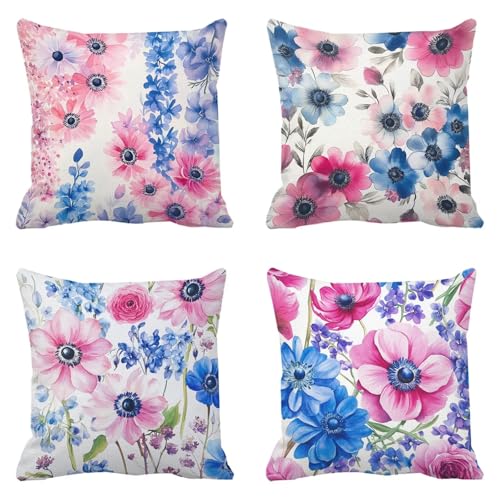 Housse de coussin violet coussin extérieur imperméable 35x35 pour chaise et lit
