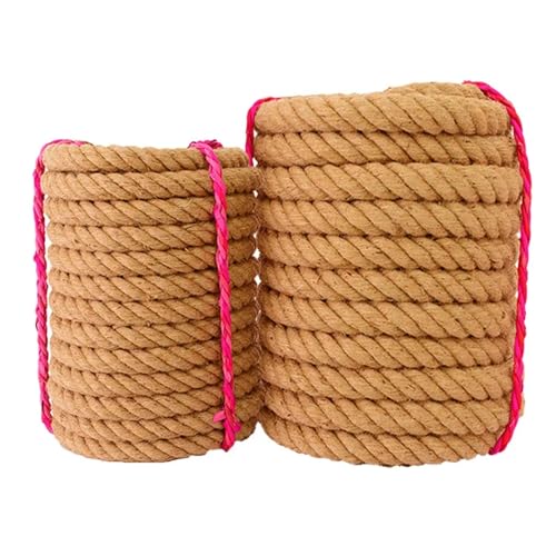 BGTHMSKA Braided Natural Manila Jute sisal Rope Rope Cable 1-60 mm Diameter for Ceiling Decoration Fence Wiring tug Hand Braided(26MM Dia 10Meters)