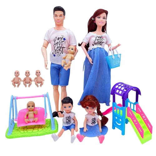 NASSMOSSE 1 Juego de muñeca Embarazada de 12 Pulgadas, muñeca Embarazada con articulación móvil con bebé en la Barriga para niños, Juguetes, Accesorios para casa de muñecas para niñas