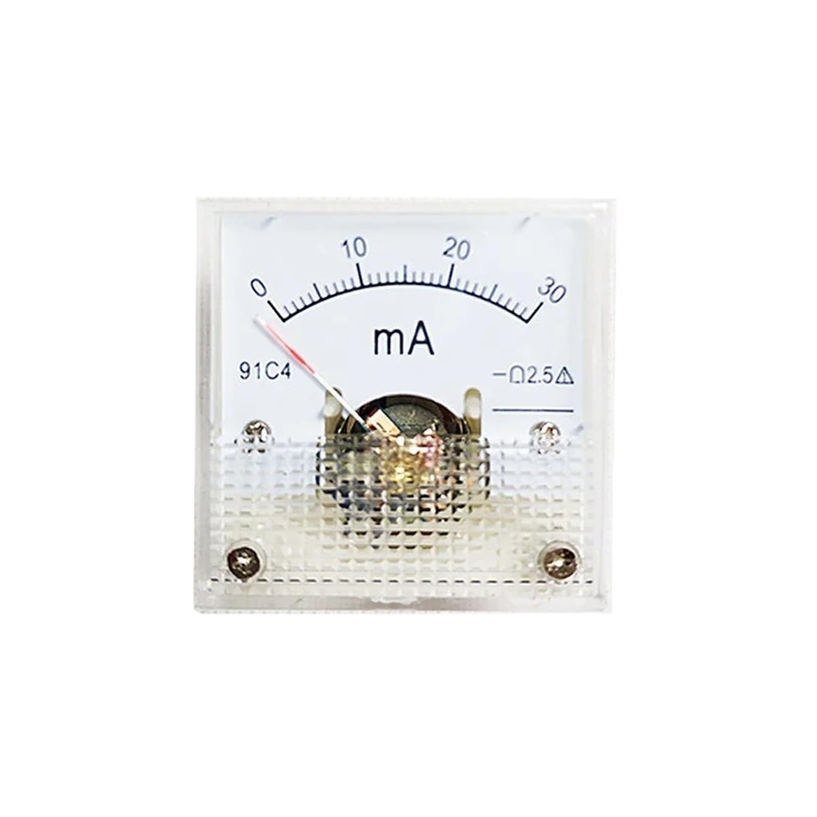 91C4-mA Pointer Type DC Milliamp Meter 20mA 30mA 50mA 100mA 200mA 300mA 500mA 45 * 45mm(500mA)