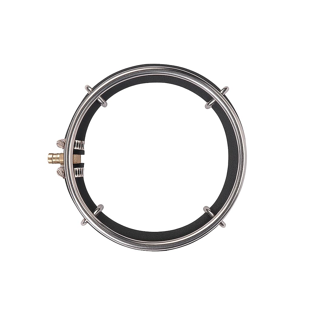 Nano Ausströmer Ring mit 304 Edelstahl Doppelrahmen + 4m PVC Luftschlauch – Aquarium & Teich Luftausströmer für Fischzucht, Sauerstoffzufuhr mit Mikroblasen (Doppel-Ring Ø25cm)