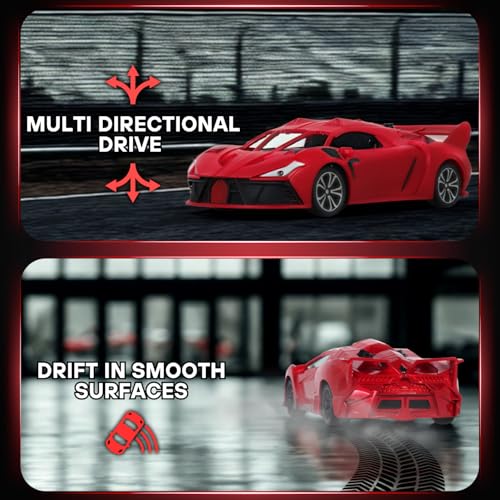 Image of Remote Control Car for Kids |Rechargeable High Speed RC Car with Lithium Battery |Type-C Charging |LED Headlights |Red
