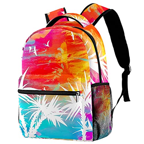 Sac à dos décontracté multicolore aux motifs graphiques d'écailles de sirène