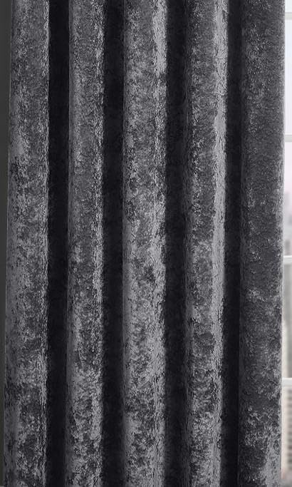 Kampala Hill Crushed Velvet Eyelet Ring Top Light Filtering Curtains Charcoal Black 66x90, W 66.1" x L 90.2" (2 Panels) - Image 3