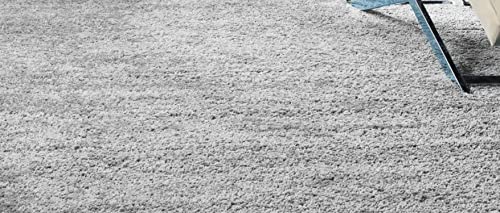 Image of A R Creations Anti Slip Fluffy Fur Plain Area Rug Made with Polyester and Microfiber for Home Office Kitchen Living Room Bedroom and DiningHall (4x6 Feet, Grey,Light