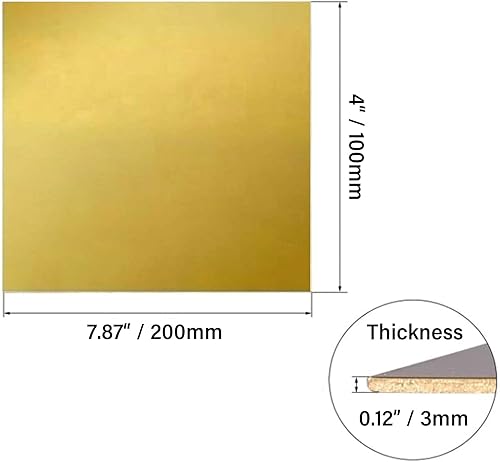 Miniatura 2 de Latón CU del metal de las materias primas de la pureza elevada de la hoja H62 de latón ampliamente utilizado en el desarrollo de productos, 9.8 ft