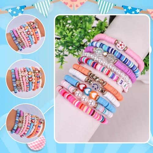 Friendship Bracelets for Women Girls Besties Sufer Clay Beaded Bracelet Beach Preppy Style Trendy Jewelry Gifts3
