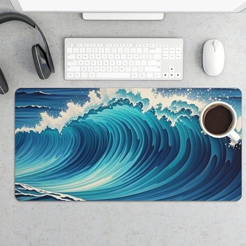 Pad para escritorio grande de caucho blanco antideslizante miniatura 5
