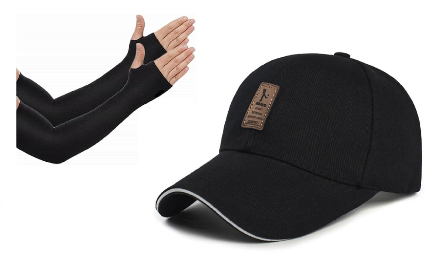 TINSICOEveryday Premium Dad Hat Unisex Cotton Baseball Cap for Men and Women Adjustable Lightweight Polo Style Curved Brim, and One Pair of Arm Sleeves