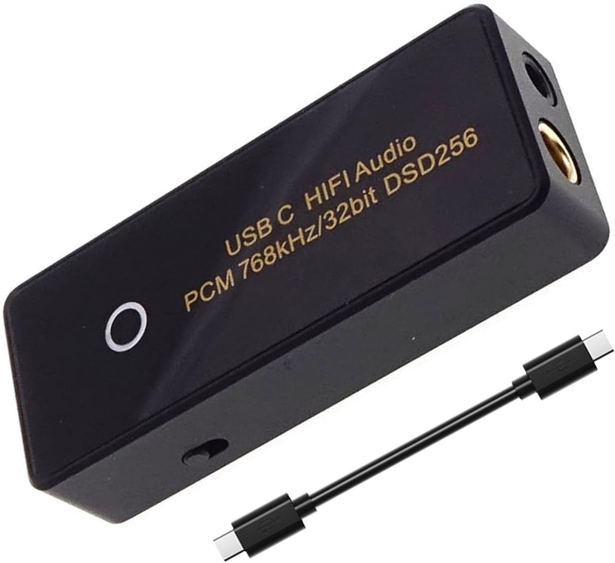 Professional HiFi Type C Decoding Box Adapter Double Low Noise Power and 16-600Ohm Headphones Compatibility HiFi Sound Card