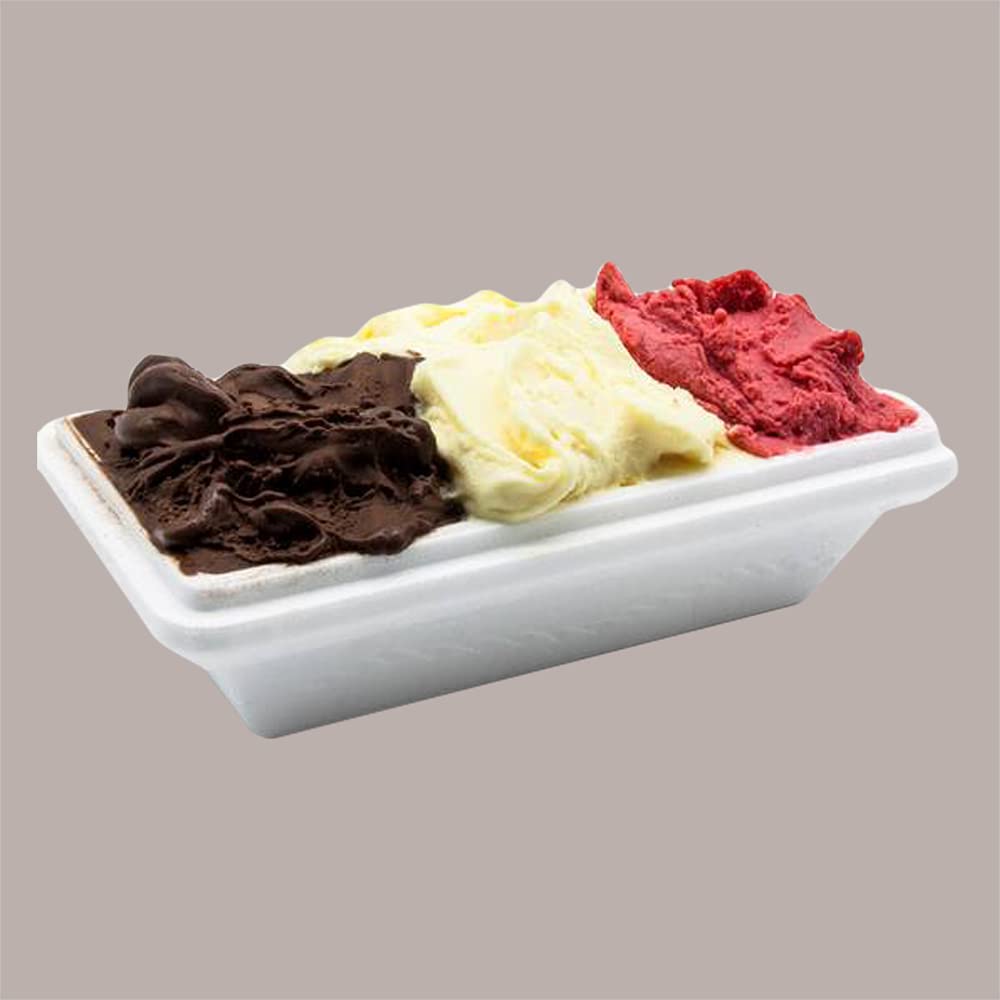 Lucgel Scatola Termica Contenitore in Polistirolo per Trasporto Gelato o Alimenti Freddi YETI XXL 1000gr / 1500cc ALCAS - 50 pezzi -