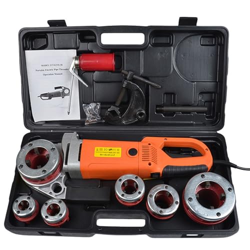 guoyjmm Máquina Roscadora de Tubos, Roscadora Manual para roscadora eléctrica de Tubos con 6 Matrices 1/2', 3/4', 1', 1-1/4', 1-1/2', 2', para Tubos de Hierro Galvanizado