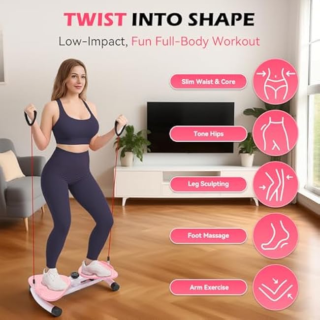 EPHESPORT Waist Twisting Machine, Ab Twister for Home Workout, Twister Board for Exercise, Full Body Slimming & Core Training, Twist Machine for Weight Loss, Compact Home Exercise Equipment