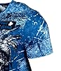 Subliminal Mode BX105 Men's Round Neck Short Sleeve Skull Print T-Shirt Classic Fit Biker Style, Blue, XXL #3