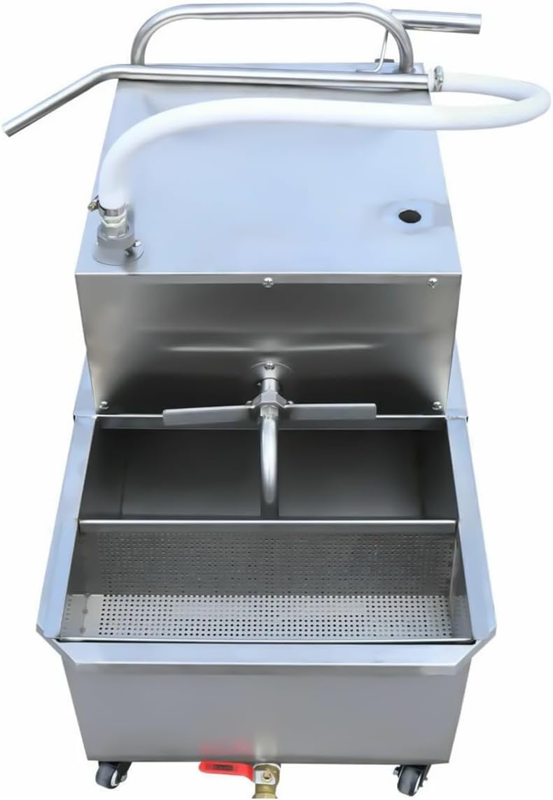 55L Fry Oil Filter Machine Fryer Filter Portable Fryer Oil Filter Cart Machine 550W Commercial Oil Filtration System Filtering Machine 110V/60HZ for Kitchen Fast Food Restaurant