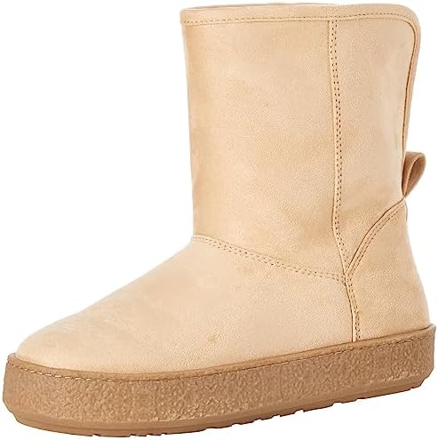 Amazon Essentials Women's Faux Fur Lined Shearling Boots, Pull-On...