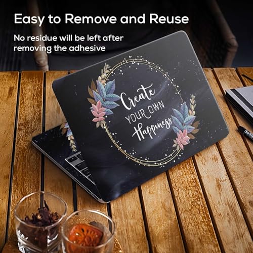 Image of Galaxsia Floral D26 Full Body Vinyl Laptop Skin /Sticker /Cover Upto 15.6 Inches Laptops Laminated-Removable-HD Quality Compatible for Hp-Dell-Sony-Lenovo-Asus etc.(15x10 Inches)