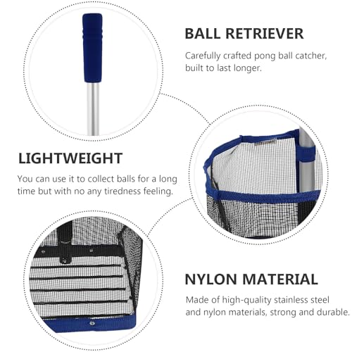 Contenedor de balones de ping pong telescópico profesional con red de nylon resistente 3