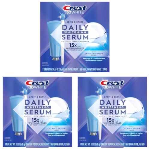 Image of Crest Whitening Emulsions Leave-on Teeth Whitening Gel Kit with LED Accelerator Light, 0.63 Oz (Pack of 3)