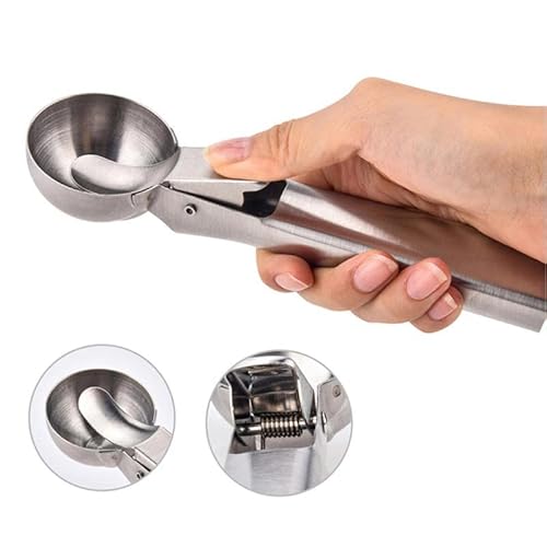 Ice Cream Scoops Stacks Stainless Steel Ice Cream Digger Non-Stick Fruit Ice Ball Maker Watermelon Ice Cream Spoon Tool #TOP3