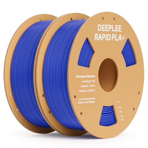 Image of Rapid PLA Plus Filament 1.75mm, High Speed 3D Printer Filament Up to 600mm /s, PLA+ Filament Dimensional Accuracy + /- 0.02 mm Fits Most FDM 3D Printer, Cardboard Spool 2 Pack 1kg Blue