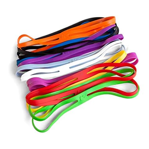 GRIFITI Band Joes X Cross Style 12" Assorted Color 10 Pack Big Strong Elastic Rubberbands Pressure Cooking, Office, Puzzles, Board Games Heat Cold UV Large Colorful Heavy Giant Silicone Rubber Bands Cover