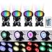 Produktbild 4 Stück LED RGB Tauch-Teichscheinwerfer Unterwasser-Schwimmbadlampen AC100-240V
