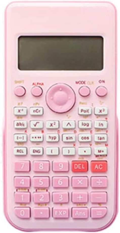 Kalkulator biurkowy, klasyczny kalkulator slajdów Egzamin studencki Kalkulator biurowy Funkcja naukowa Przenośny wielofunkcyjny kalkulator wielkoekranowy (kolor: A, rozmiar (Color : Roze, Size : As