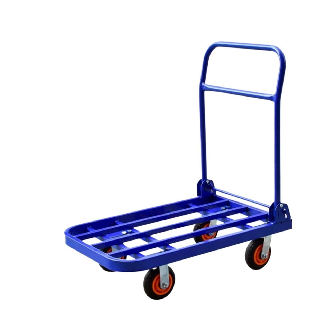 Garage Trolley Flatbed Cart Foldable Platform Truck Metal Push Dolly For Home Office Transport Platform Hand Truck