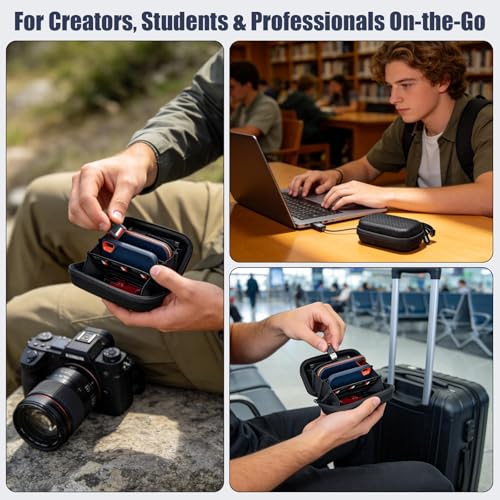 Case for SanDisk Extreme Pro/for SanDisk Portable SSD 1TB 2TB 4TB 500GB External Solid State Drive, for Samsung T7/T9, for Crucial X9/X10 Pro & SD Card Accessories, for Students & Office Use -Box Only - Thumbnail 7