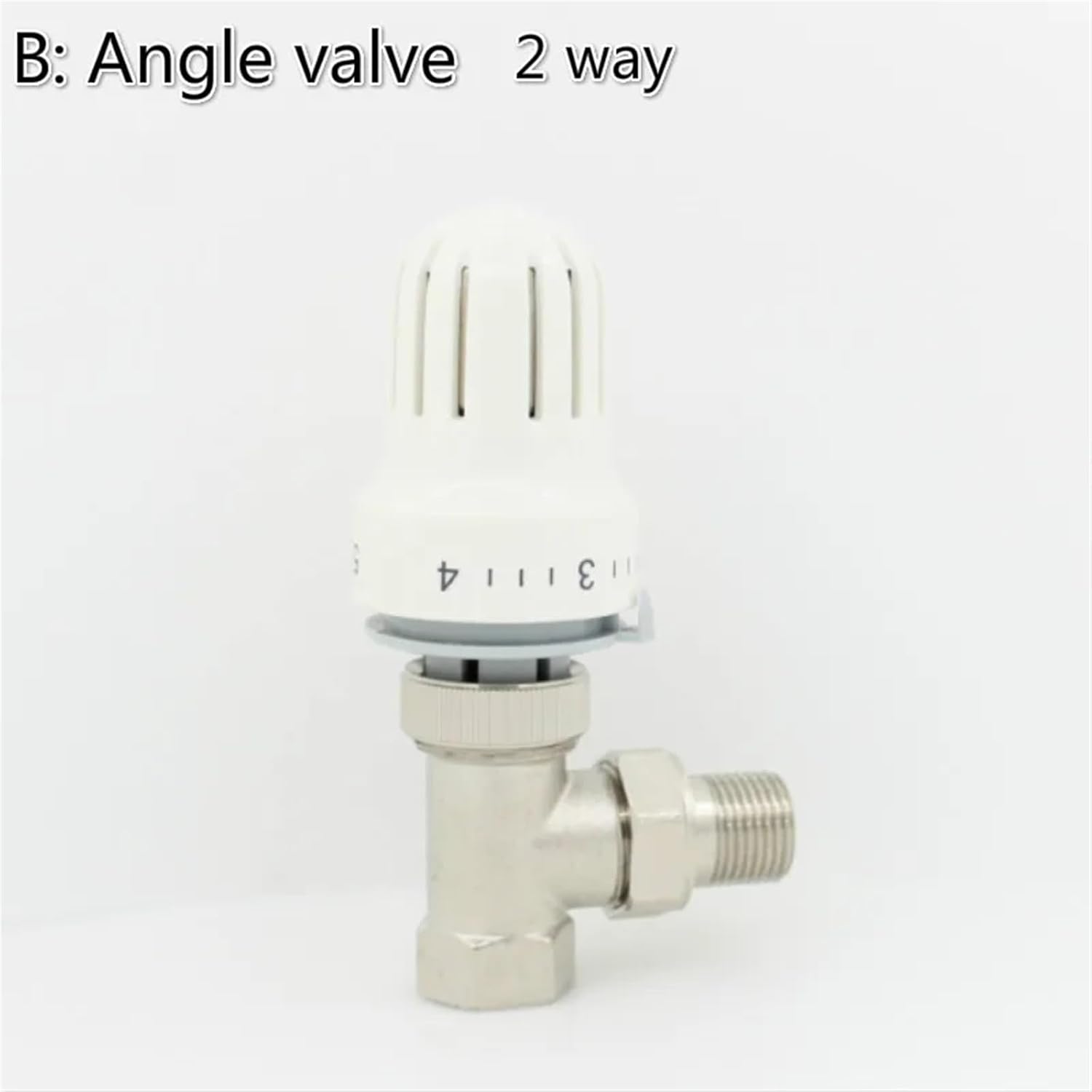 1PCS Automatic thermostat radiator control Thermostatic radiator valve brass angel valve Thermostatic radiator head DN15 DN20 DN25(Size:Actuator,Color:C)