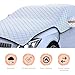 Yekoaru Heavy Duty Winter Car Snow Cover, Thickened Enlarge Hail Protector Cover, Waterproof Windshield Frost Cover with Side Window & Rearview Mirror, Fit for Most Cars (Silver)