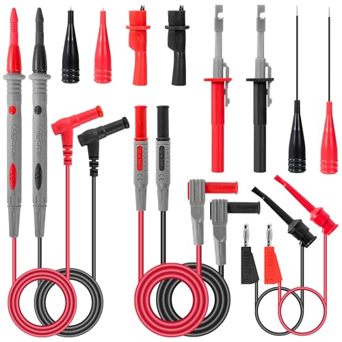 QIMEI-SHOP Kit de Câble de Test pour Multimètre avec Pince Crocodile Sonde de Test Clip de...
