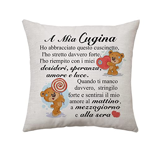 Aconesong Cugino to Cugina regalo Cuscino cover throw Cuscino cover...