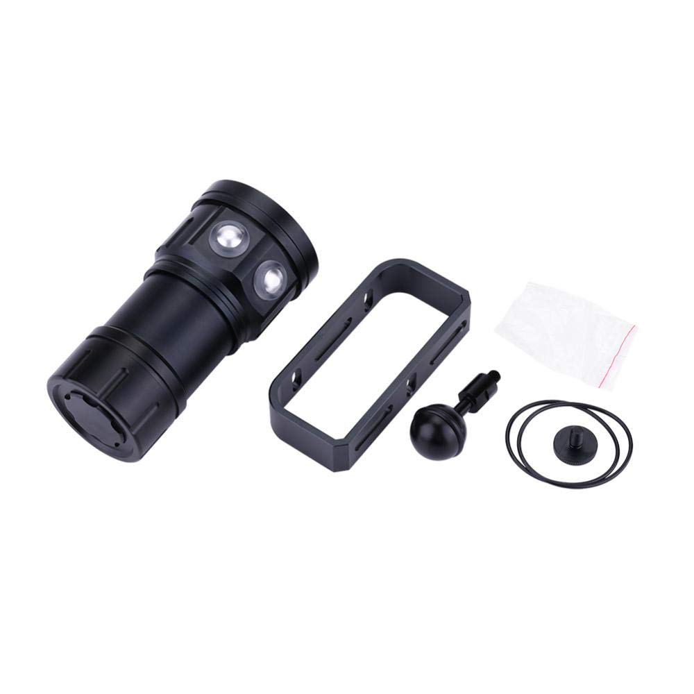 de Fin d'année Lampe de Poche sous-Marine, Lampe de plongée sous-Marine étanche IPX8 18000lm 500M à l'épreuve de l'usure sous-Marine