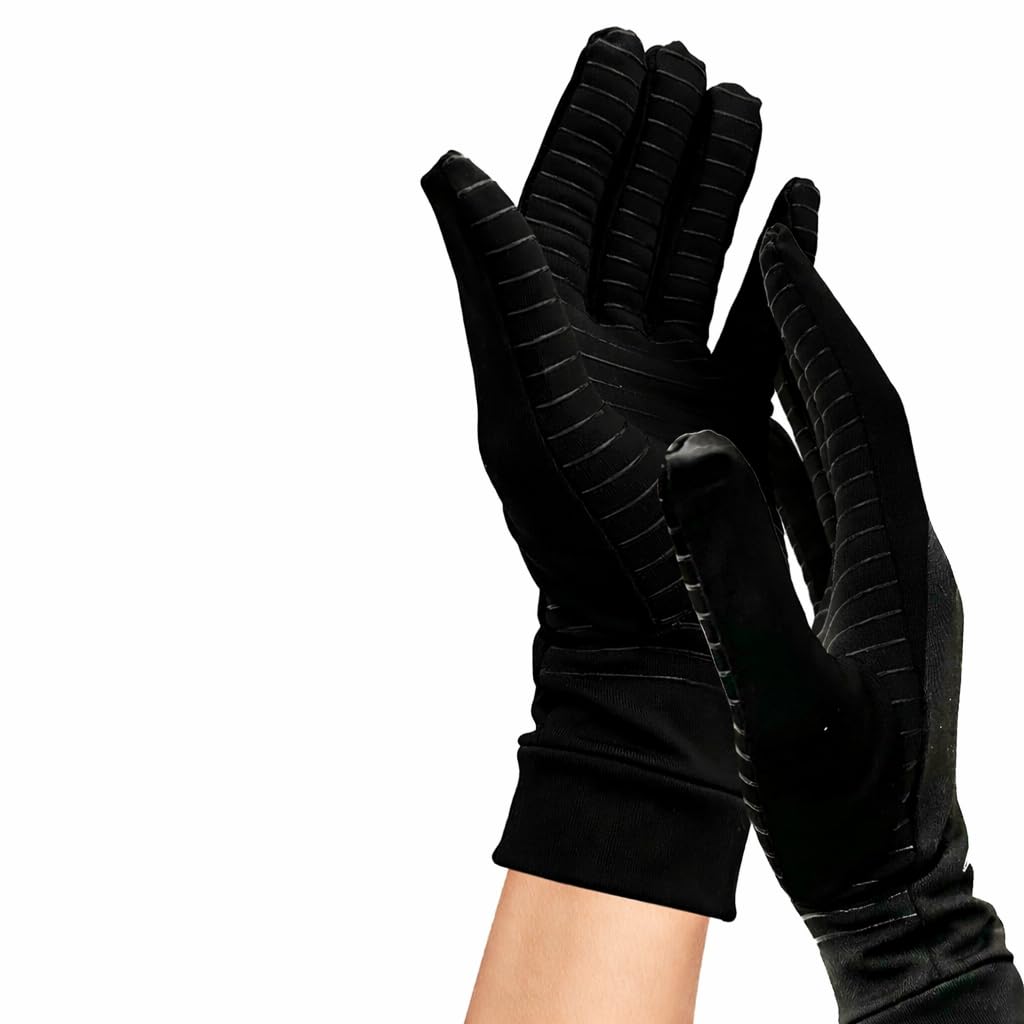 Doctor Developed Copper Arthritis gloves Compression gloves for Women & Men and Handbook,Useful for RSI, Carpal tunnel (Medium)