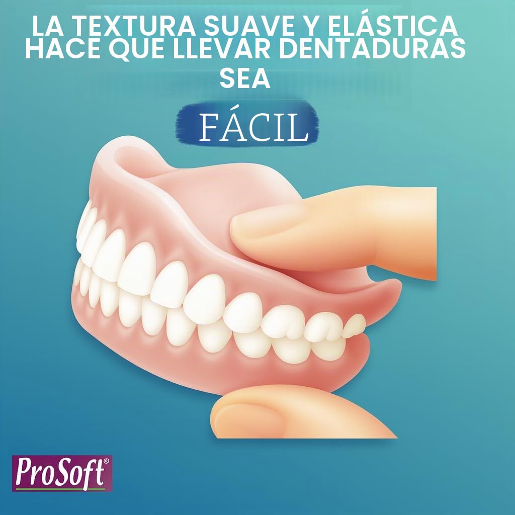 ProSoft - Reliner de prótesis dental, 2 placas de prótesis