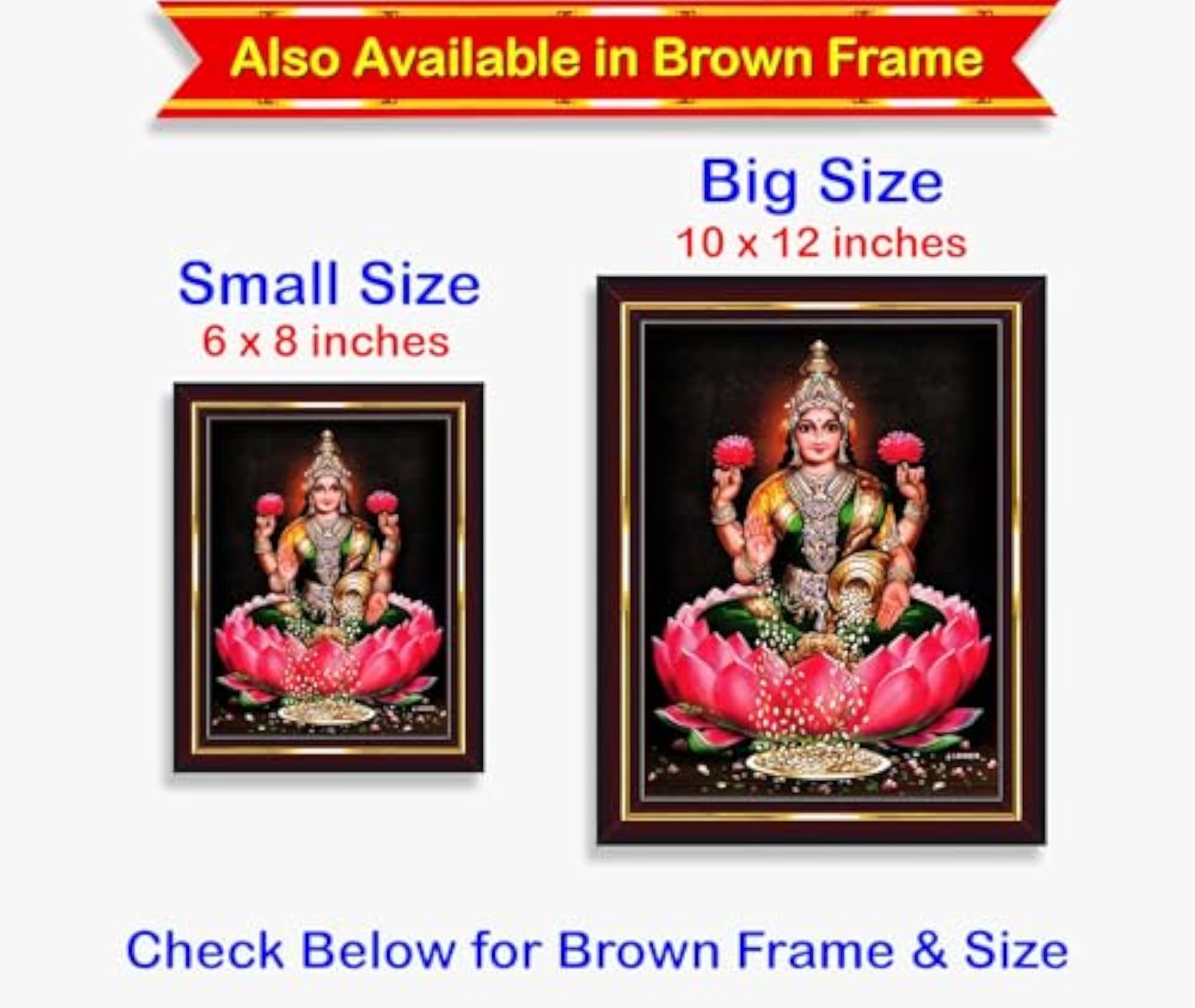 Goddess Lakshmi Wall Painting Framed Home Decor