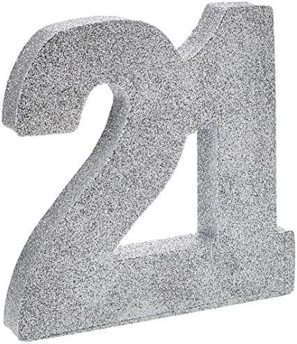 Creative Party Rose Gold Glitter Number 18 Table Decoration - 1 Pc.,H121