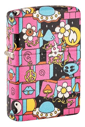 Zippo Windproof Lighter - Abstract Design - 540 Color Image, Glow-In-The-Dark - Refillable - Reusable - Windproof Design - Gift Box - Made In Usa