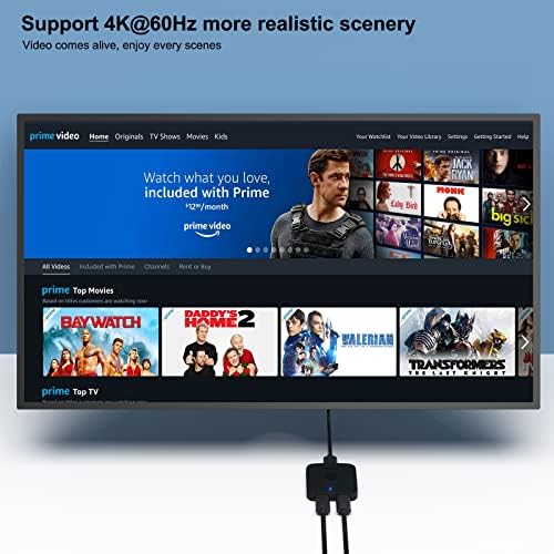 BENFEI HDMI Switch, 4K HDMI Switcher 2 Input 1 Output, 1 Input 2 Output, Supports 4K 3D HD 1080P Compatible for Firestick, Xbox PS4 Roku HDTV