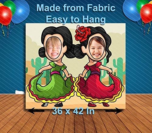 Miniatura 2 de Mexican Dancers, Party Selfie Photo Prop, Quinceanera Decoration