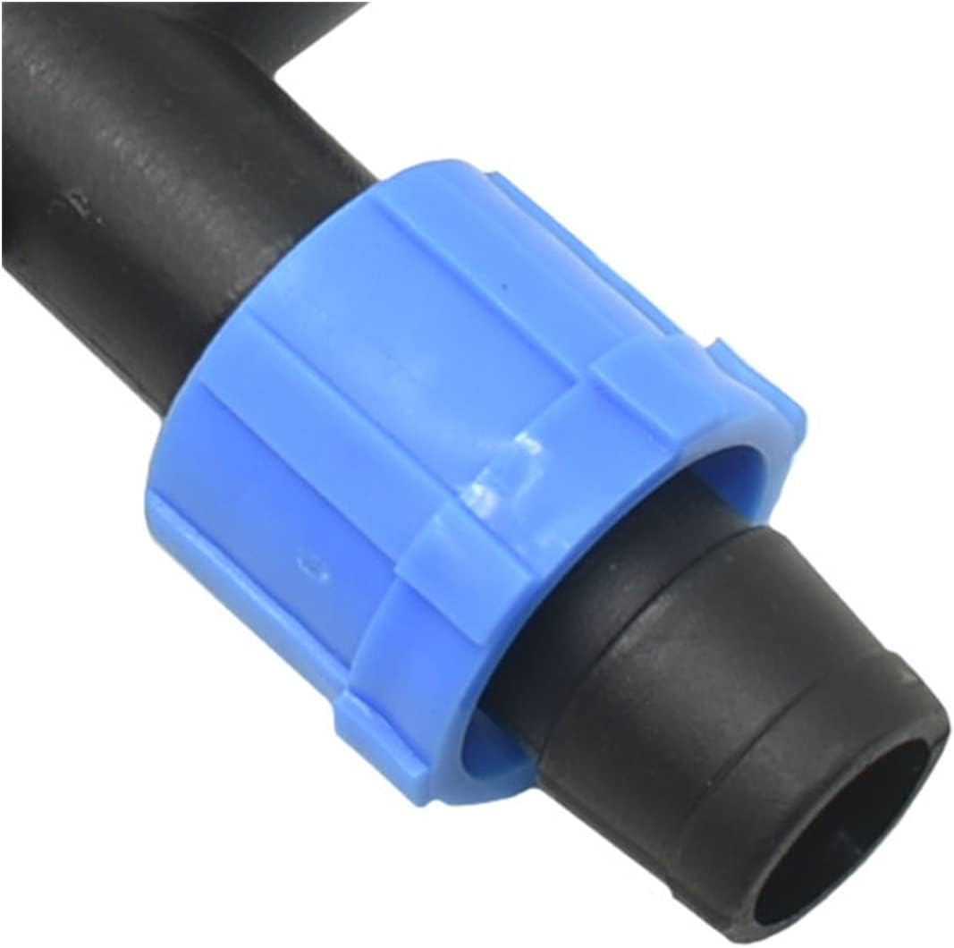 Garden Lawn Sprinkler Irrigation System Hose 1/2" to 16 Mm Drip Irrigation with Water Separator Tee Joint Lock Nut for Greenhouse Drip Irrigation 20 Pieces
