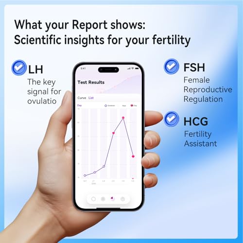 Image of FSH Test Strips for Women Fertility - 10 Pcs, Home Ovarian Reserve & Perimenopause Tracking Kit, Compatible with OvaMate App (iOS & Android), 10 Count