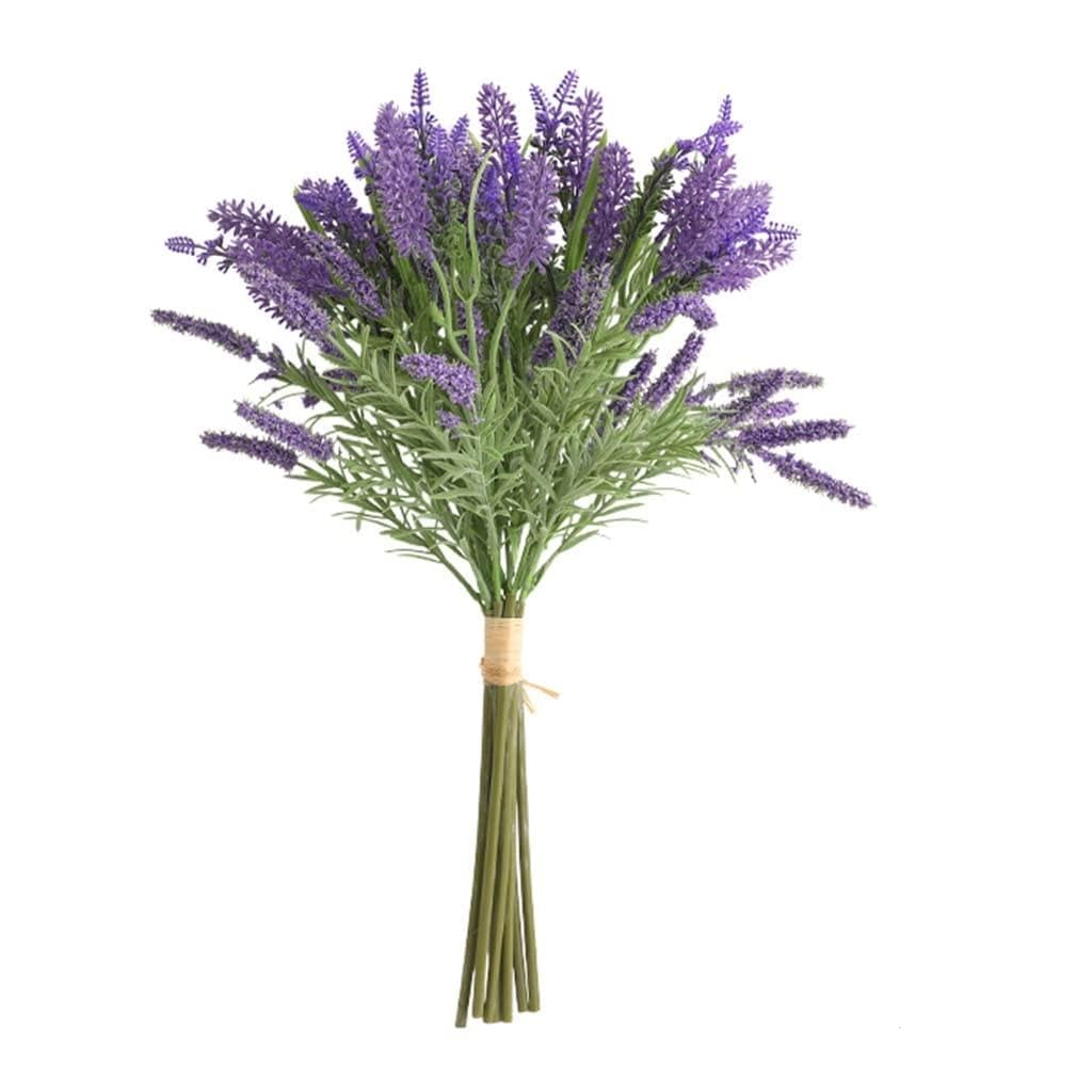 XDLEDMKIZ Plastic Simulation Flowers, Fake Purple Lavender for Flower Arrangement, 10 Pcs Artificial Lavender for Home Decoration